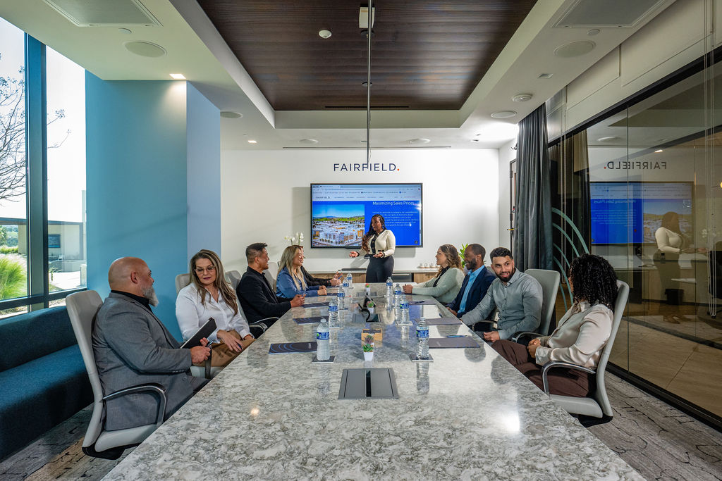 Group of Fairfield leaders sit in a conference room meeting
